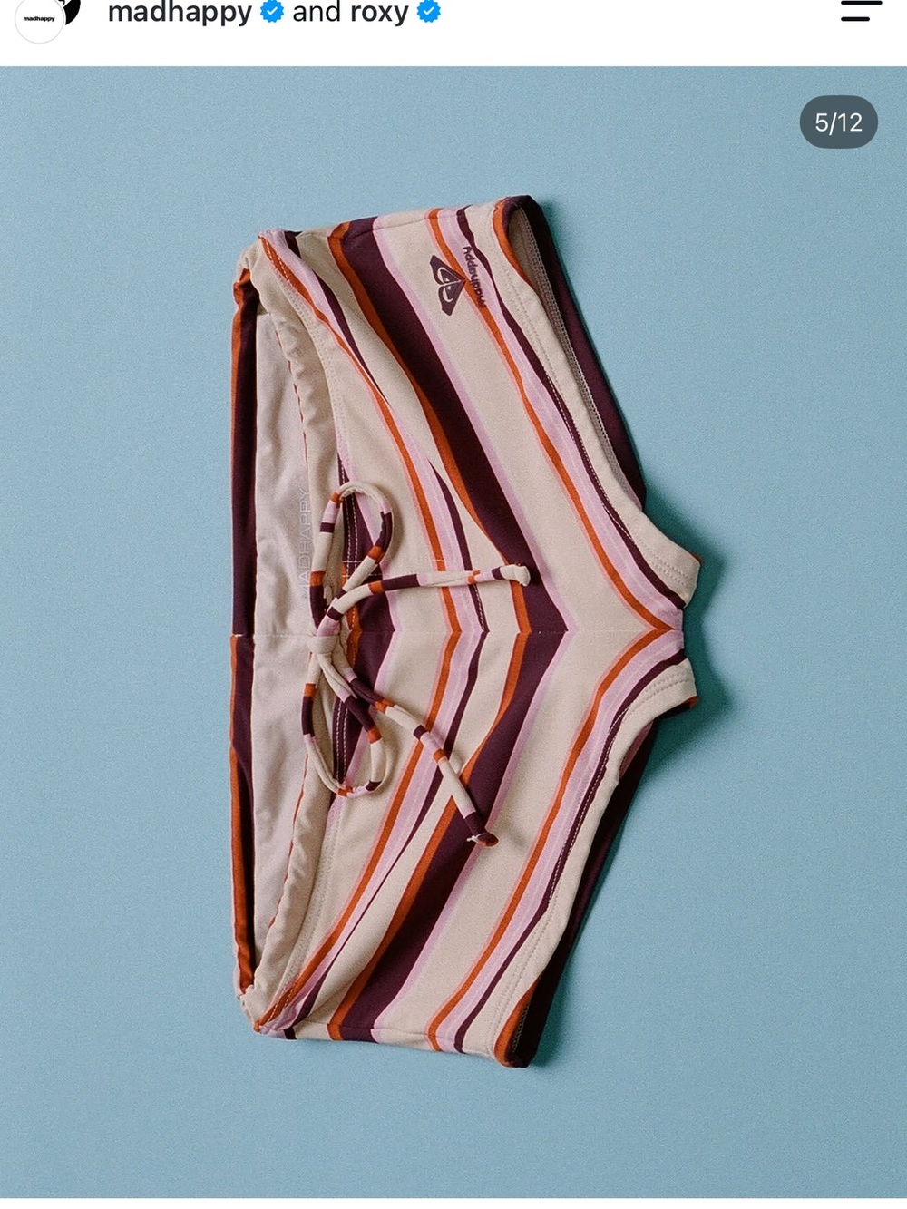Madhappy Roxy Striped Swim Shorts